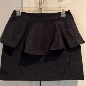 Silence + Noise Peplum black mini skirt with zipper